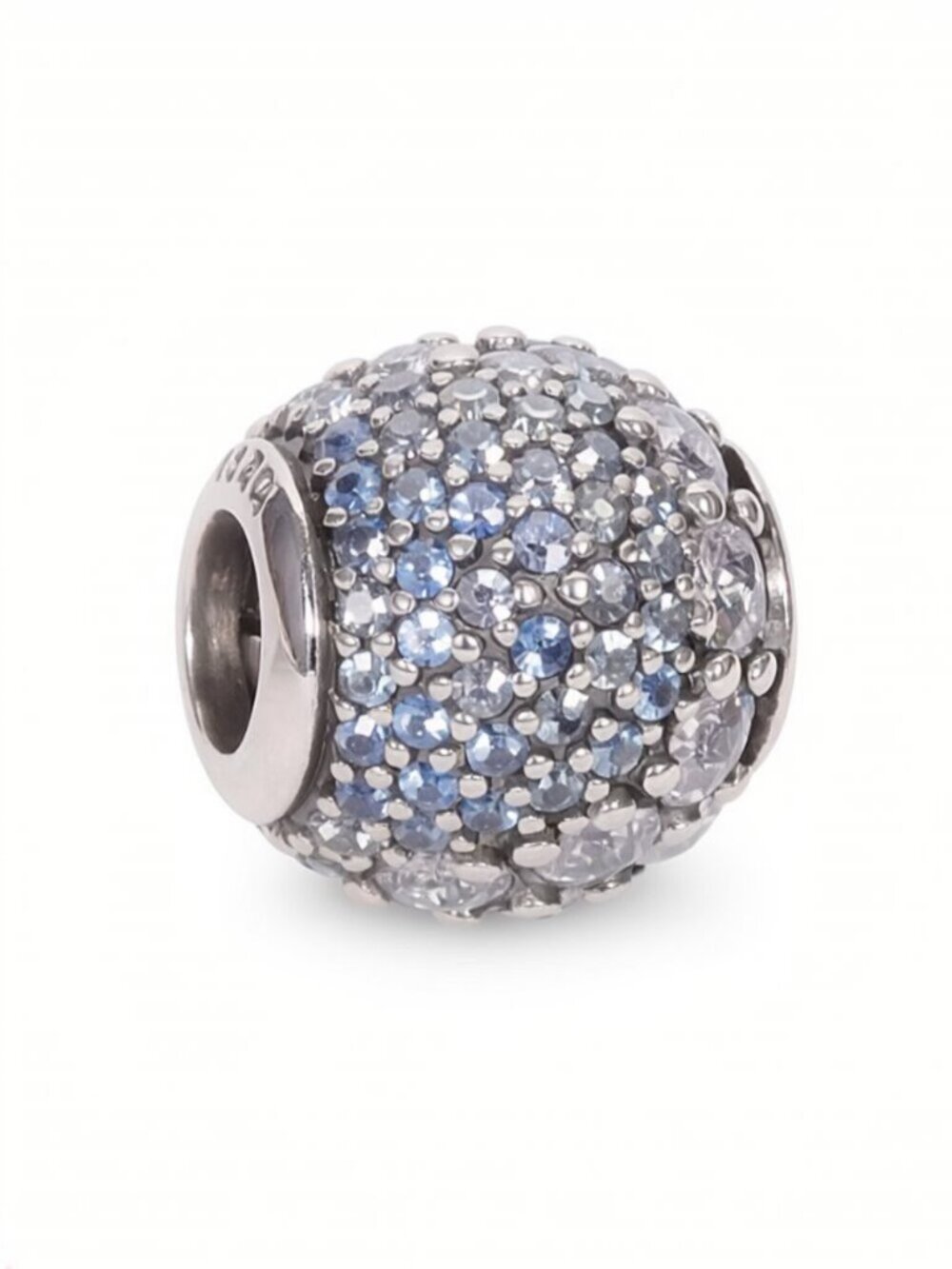 Pandora Enchanted Pave Charm Blue Crystals 925 Sterling Silver 791617 Retired